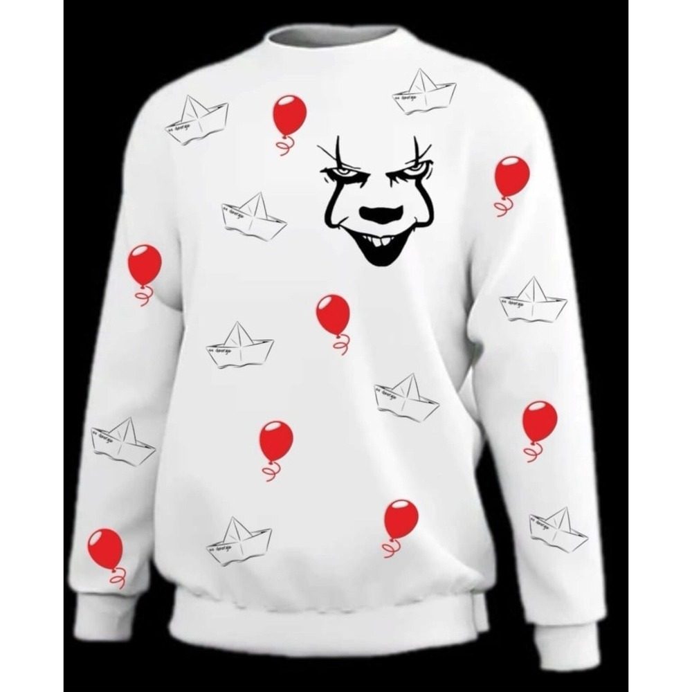 Stephen Kings IT Crewneck Sweatshirt Sizes S M L XL XXL NEW Pennywise Halloween